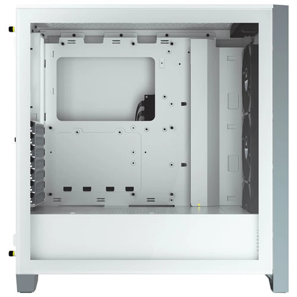 Tour d'ordinateur mi-haute ATX iCUE 4000X RGB de Corsair - Blanc