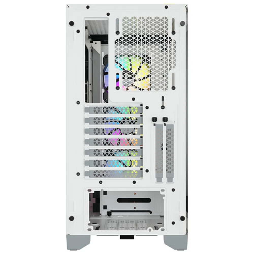 Tour d'ordinateur mi-haute ATX iCUE 4000X RGB de Corsair - Blanc