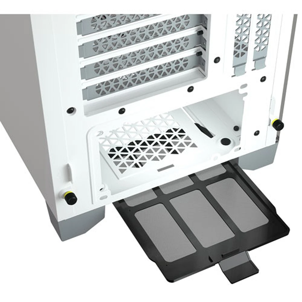 Tour d'ordinateur mi-haute ATX iCUE 4000X RGB de Corsair - Blanc