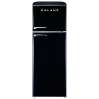 Galanz Retro 24" 12 Cu. Ft. Freestanding Top Freezer Refrigerator (GLR12TBKEFR) - Vinyl Black