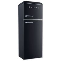 Galanz Retro 24" 12 Cu. Ft. Freestanding Top Freezer Refrigerator (GLR12TBKEFR) - Vinyl Black