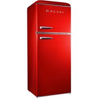 Galanz Retro 24" 10 Cu. Ft. Freestanding Top Freezer Refrigerator (GLR10TRDEFR) - Hot Rod Red