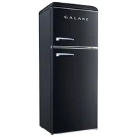 Galanz Retro 24" 10 Cu. Ft. Freestanding Top Freezer Refrigerator (GLR10TBKEFR) - Vinyl Black