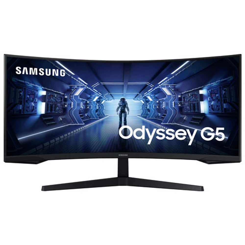 Samsung Odyssey G5 34" WQHD 165Hz 1ms GTG Curved VA LED FreeSync Gaming Monitor (LC34G55TWWNXZA) - Black