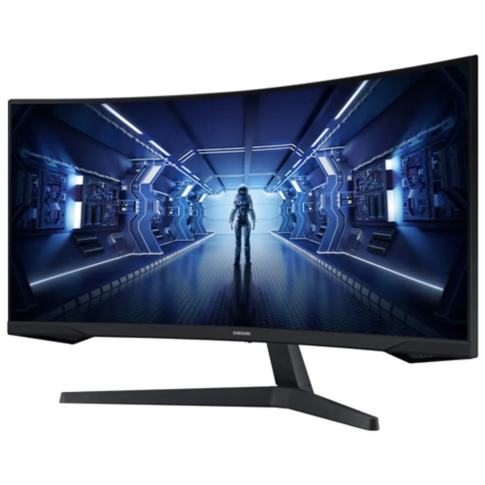 Moniteur FreeSync DEL incurvé VA WQHD 165 Hz 34 po Odyssey G5 Samsung/1 ms GTG (LC34G55TWWNXZA)-Noir