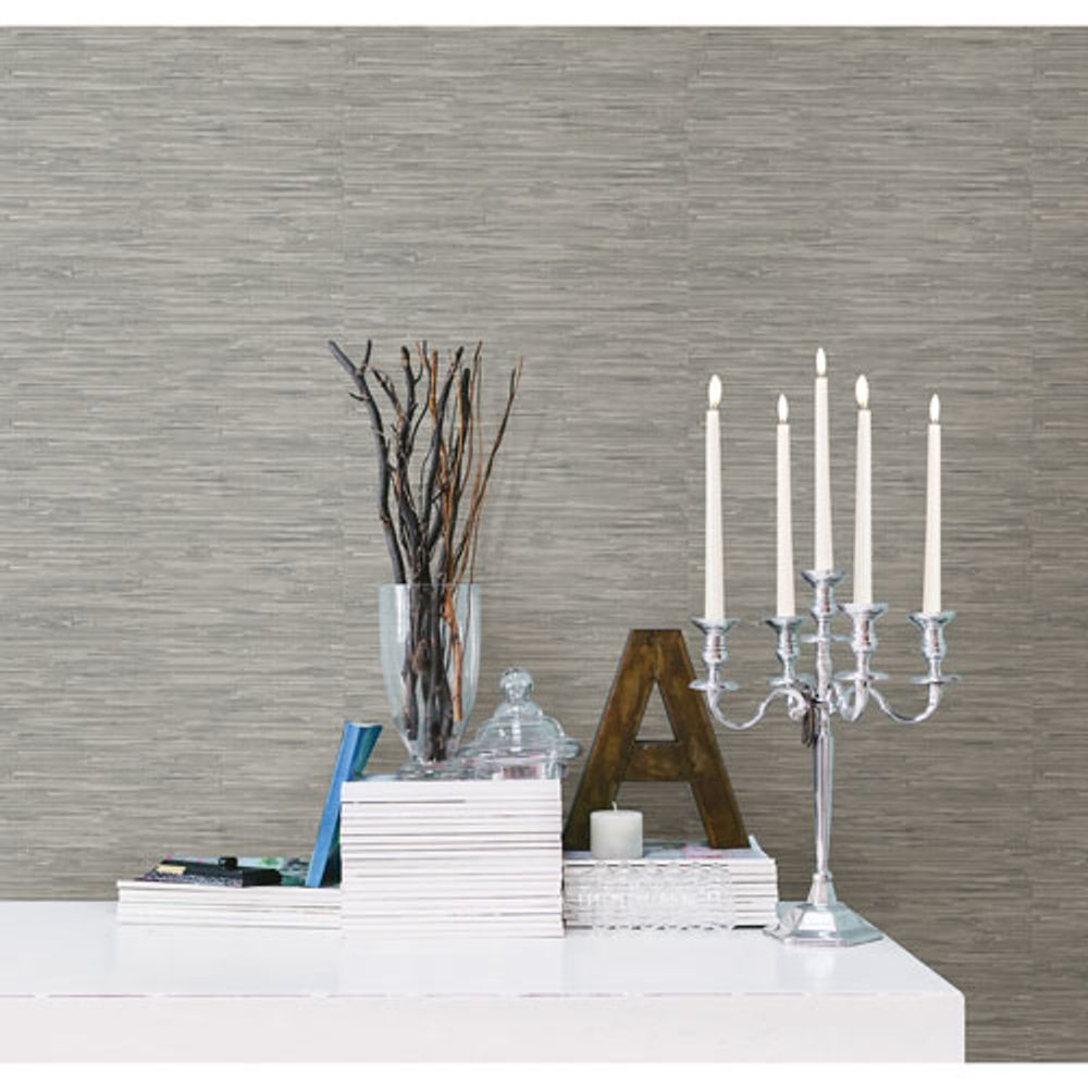 NuWallpaper Grasscloth Peel & Stick Wallpaper - Grey