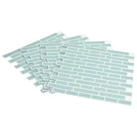 InHome Sea Glass Peel & Stick Backsplash Tiles - Blue