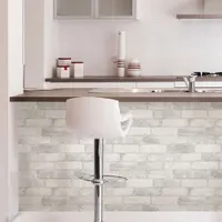 NuWallpaper Loft Brick Peel & Stick Wallpaper - White