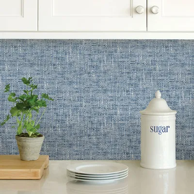 NuWallpaper Poplin Texture Peel & Stick Wallpaper - Navy