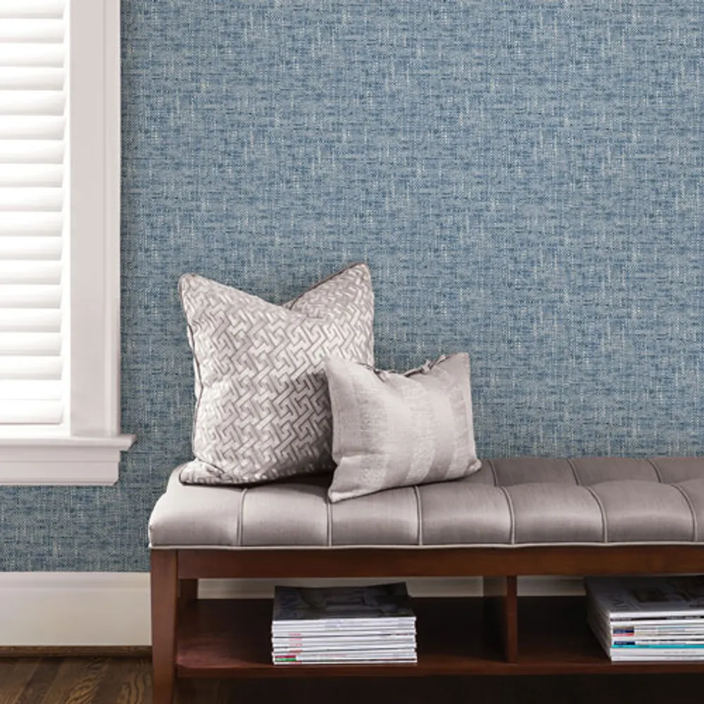 NuWallpaper Poplin Texture Peel & Stick Wallpaper - Navy