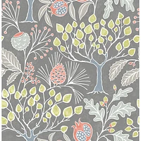 Papier peint autocollant forestier gris de NuWallpaper