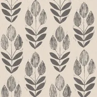 Papier peint autocollant Folk Tulip de NuWallpaper - Beige