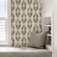 NuWallpaper Folk Tulip Peel & Stick Wallpaper - Beige