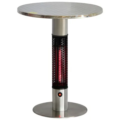 EnerG+ HEA-115J88 Bistro Table Electric Infrared Heater - 5,100 BTU - Silver