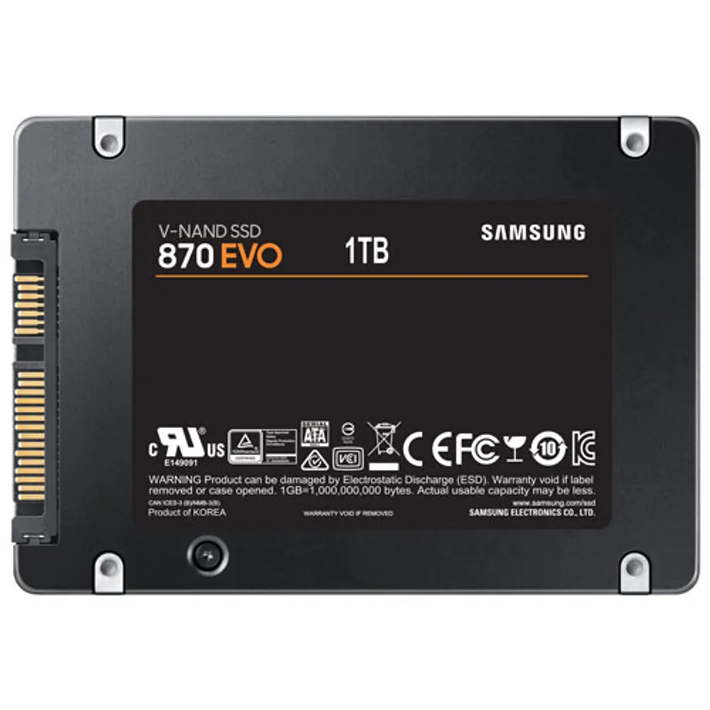 Disque SSD interne SATA III 870 EVO de 1 To de Samsung (MZ-77E1T0B/AM) - Anglais