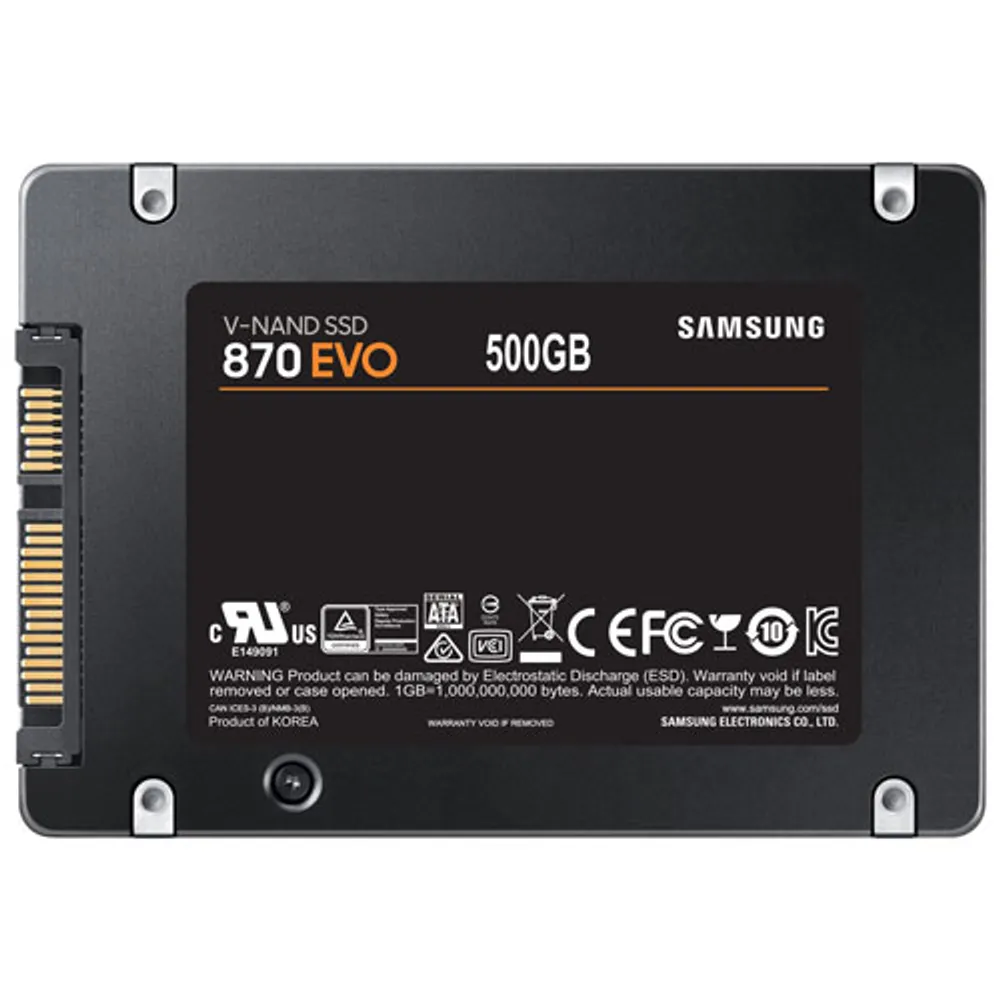 Samsung 870 EVO 500GB SATA III Internal Solid State Drive (MZ-77E500B/AM) - English