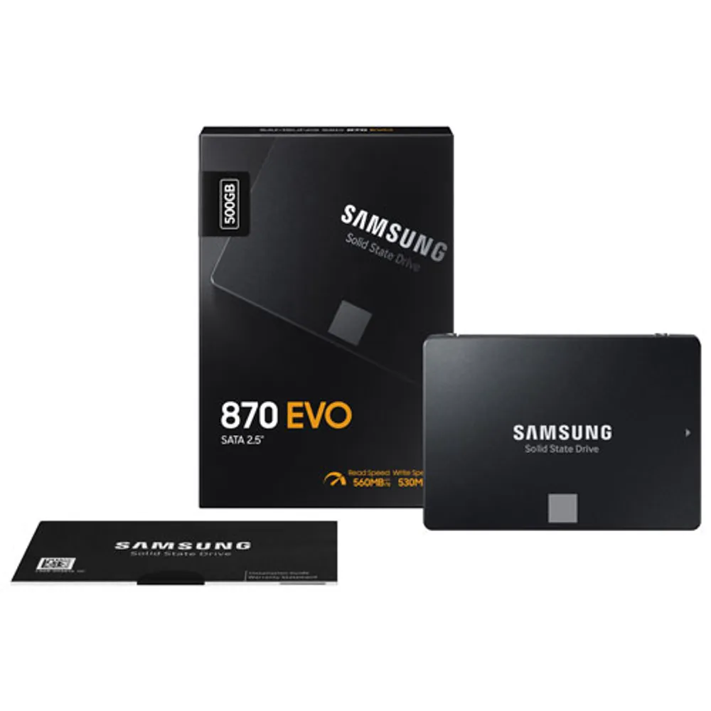 Samsung 870 EVO 500GB SATA III Internal Solid State Drive (MZ-77E500B/AM) - English