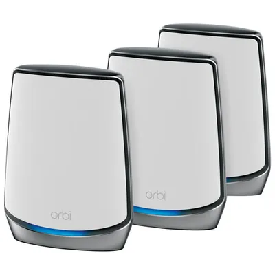 NETGEAR Orbi Tri-Band AX6000 Whole Home Mesh Wi-Fi 6 System (RBK853-100CNS) - 3 Pack