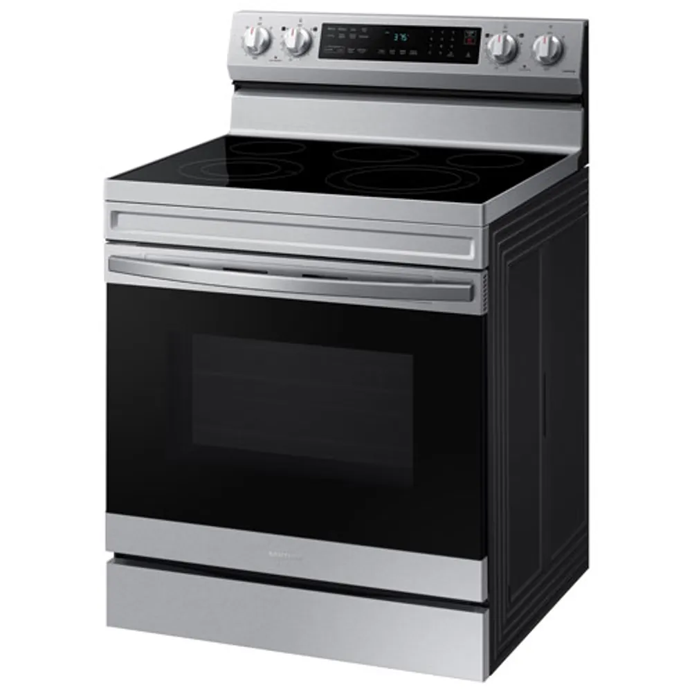 Samsung 30" 6.3 Cu. Ft. Fan Convection Electric Air Fry Range (NE63A6511SS) - Stainless