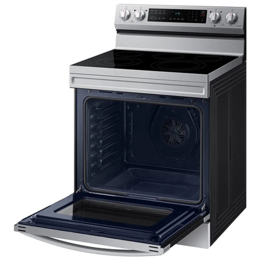 Cuisinière électr. convection à ventilateur friture air 6,3 pi³ 30 po Samsung (NE63A6511SS) - Inox