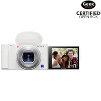 Open Box - Sony Cyber-shot ZV-1 Content Creator Vlogger 20.1MP 2.9x Optical Zoom Digital Camera -White