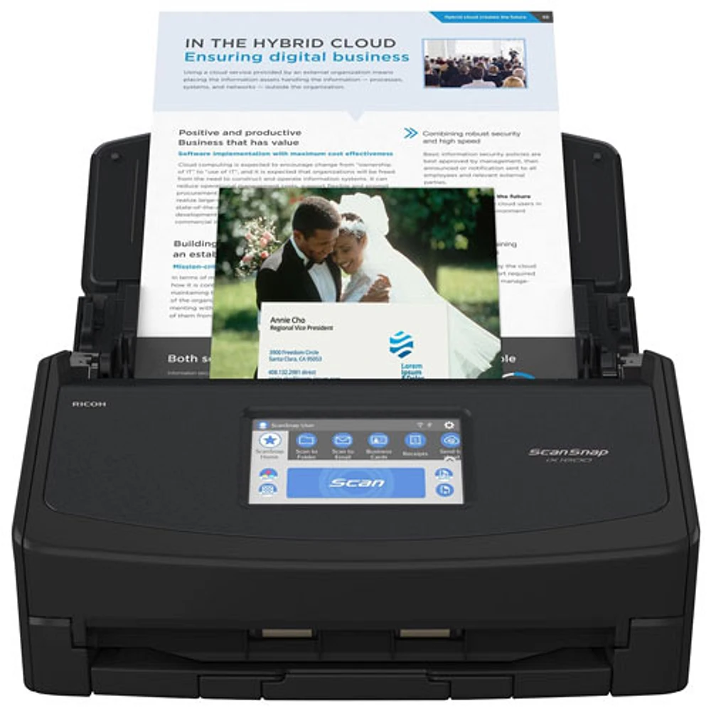 Ricoh ScanSnap iX1600 Wireless Document Scanner - Black