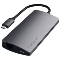 Satechi V2 8-Port USB-C Multi-Port Adapter with 4K HDMI & Ethernet (ST-TCMA2M) - Space Grey