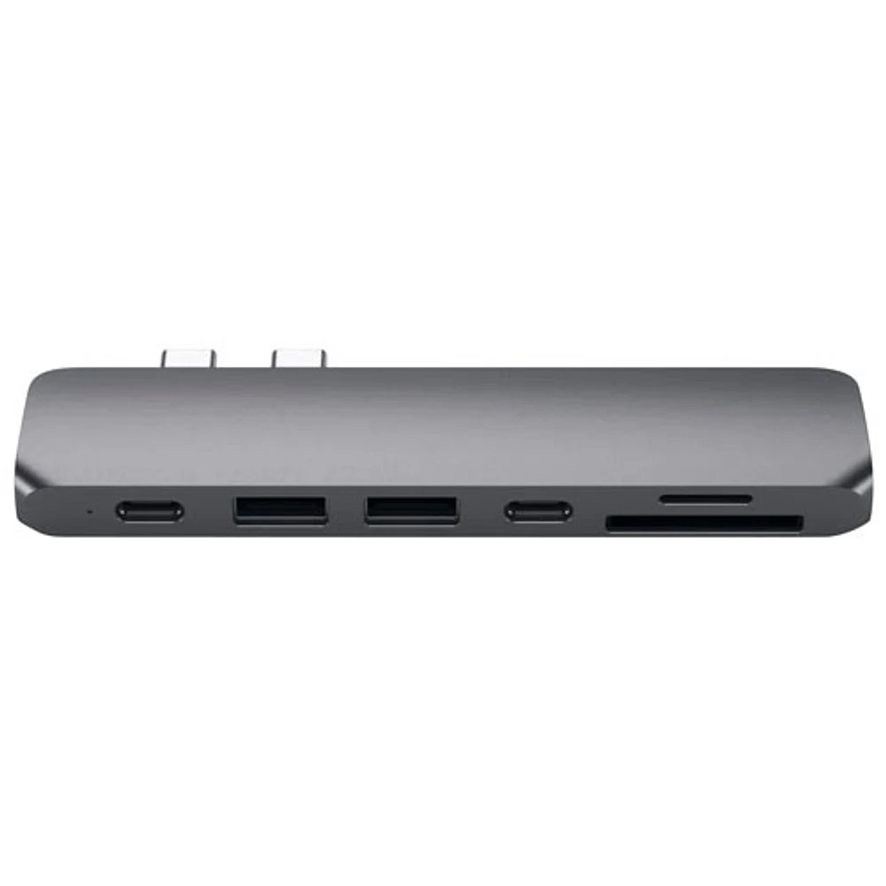 Concentrateur USB-C à 7 ports de Satechi + HDMI 4K pour MacBook Pro/Air (ST-CMBPM) - Gris cosmique