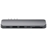 Concentrateur USB-C à 7 ports de Satechi + HDMI 4K pour MacBook Pro/Air (ST-CMBPM) - Gris cosmique