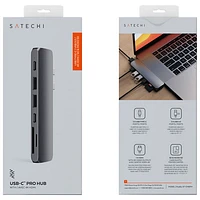 Concentrateur USB-C à 7 ports de Satechi + HDMI 4K pour MacBook Pro/Air (ST-CMBPM) - Gris cosmique