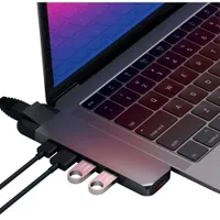 Satechi Pro USB-C Hub Adapter with Ethernet for MacBook Pro 13"/15" (ST-TCPHEM) - Space Grey