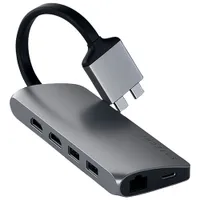 Satechi 6-Port USB-C Dual Multimedia Adapter (ST-TCDMMAM) - Space Grey