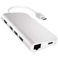 Adaptateur USB-C à 8 ports de Satechi avec HDMI 4K et Ethernet (ST-TCMAS) - Argenté