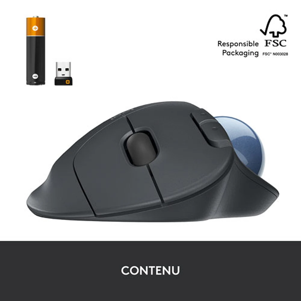 Logitech ERGO M575 Bluetooth Trackball Mouse - Black