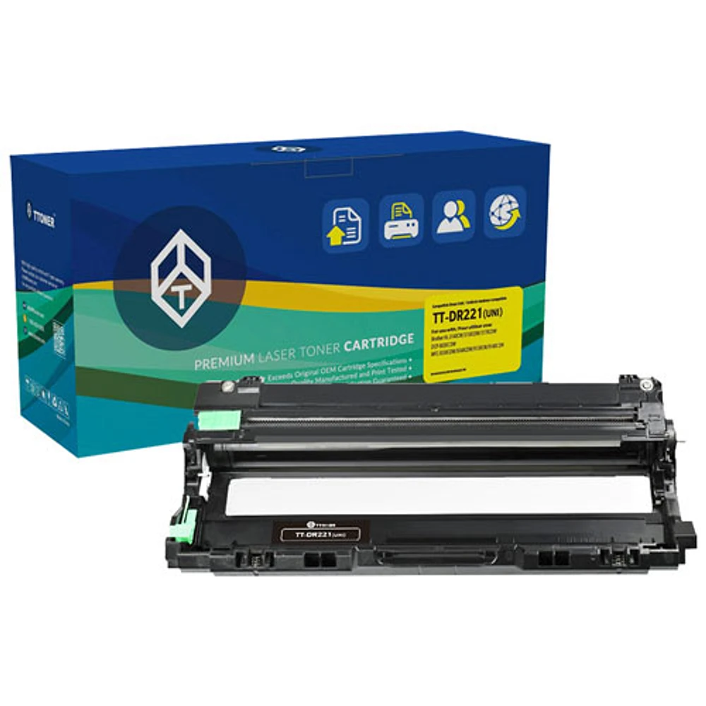 TToner Toner Cartridge Compatible with Brother (TT-DR221