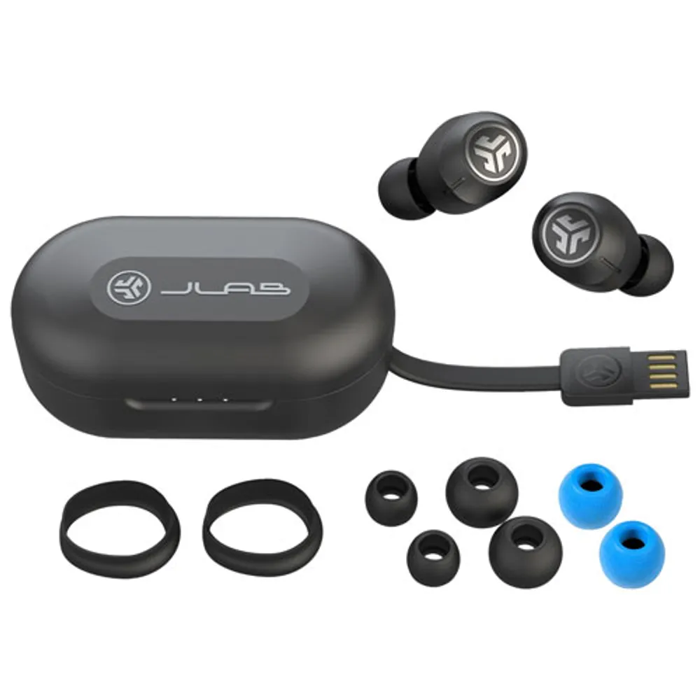 JLab JBuds Air ANC In-Ear Noise Cancelling True Wireless Earbuds - Black