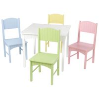 KidKraft Nantucket 5-Piece Table & Chair Set - Pastel