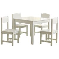 KidKraft Farmhouse 5-Piece Table & Chair Set - White