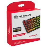 HyperX Mechanical Keyboard Pudding Keycaps - Full Set - Black - English