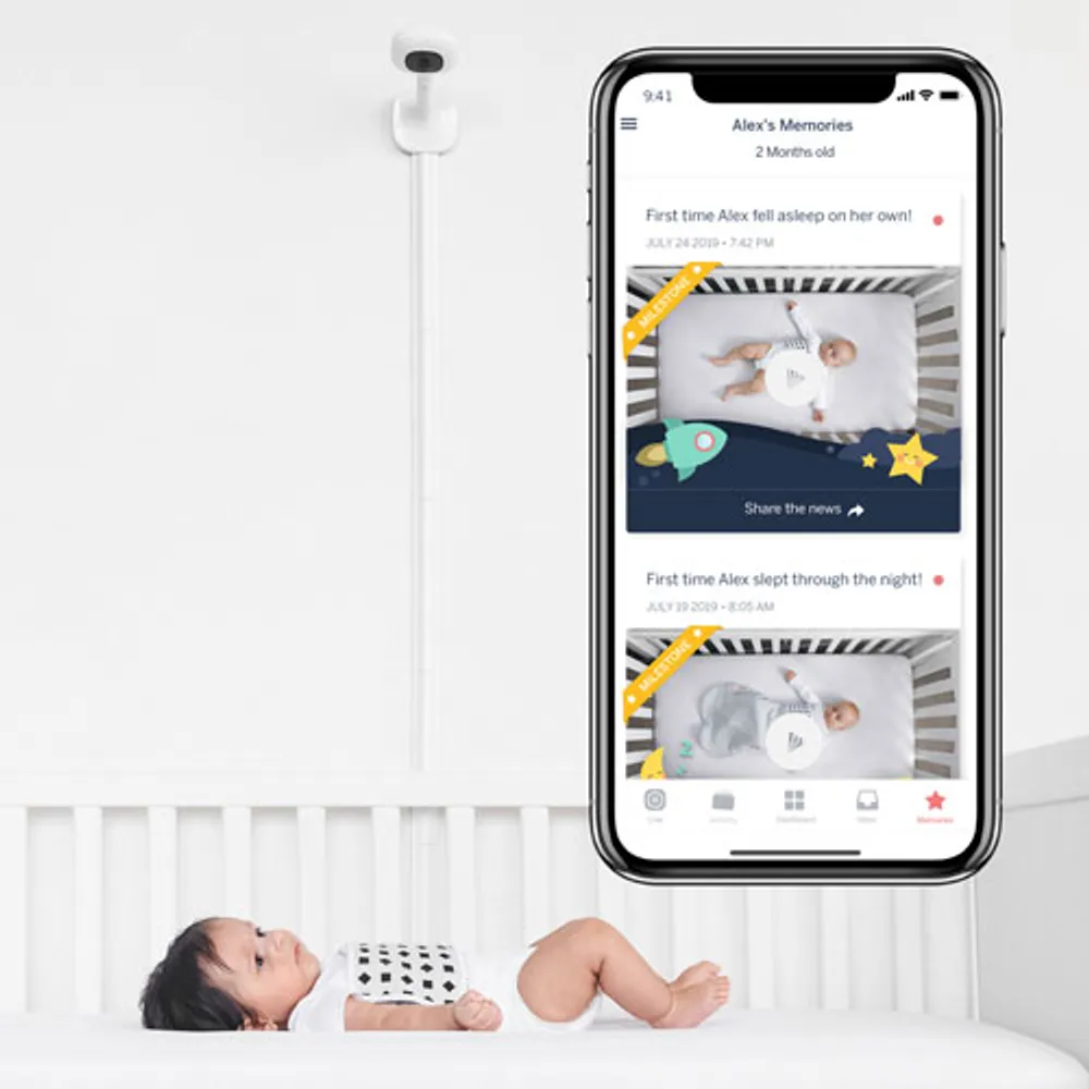 Nanit Pro Video Baby Monitor with Wall Mount and Sleep Tracking (N311CA)