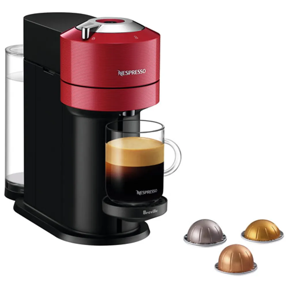 Machine à café/expresso Nespresso Vertuo Next par Breville - Rouge cerise