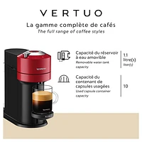 Machine à café/expresso Nespresso Vertuo Next par Breville - Rouge cerise