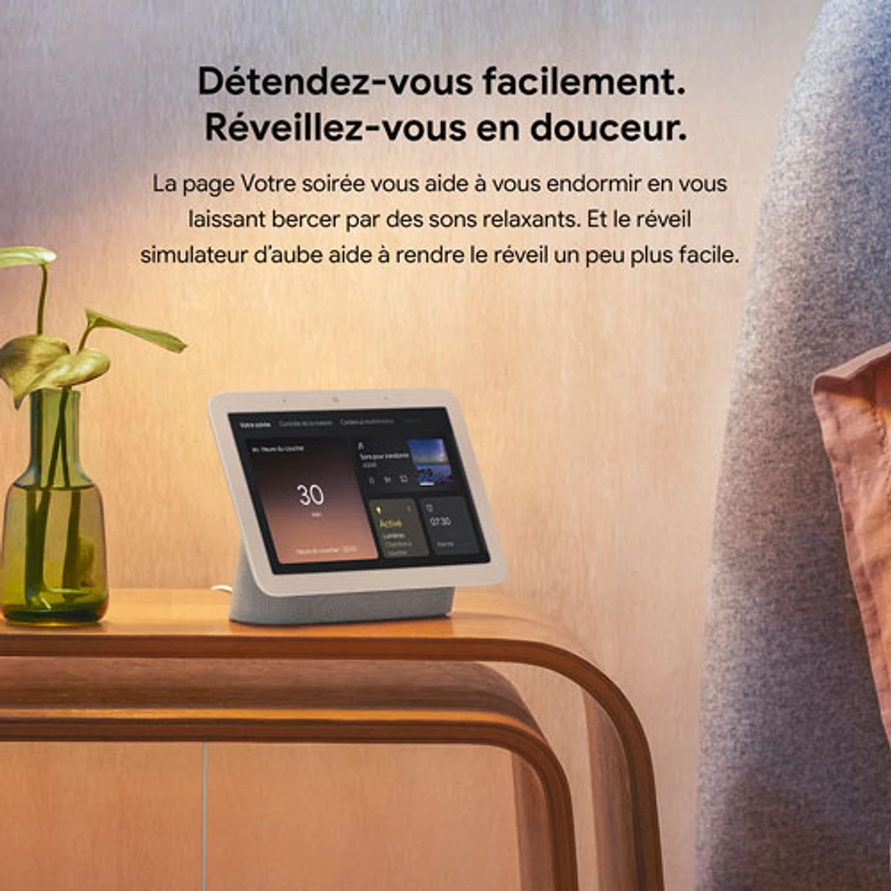 Écran intelligent Nest Hub de Google (2e gén.) avec Assistant Google - Craie