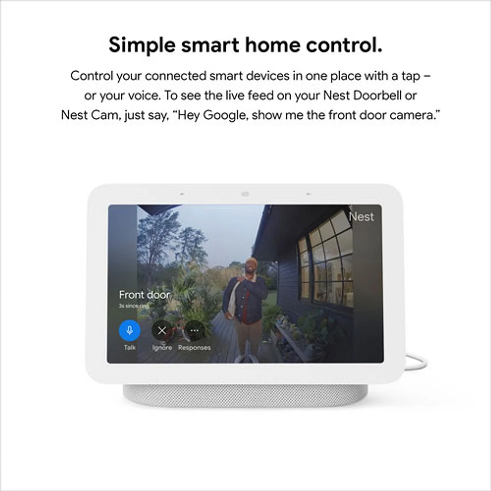 Écran intelligent Nest Hub de Google (2e gén.) avec Assistant Google - Craie