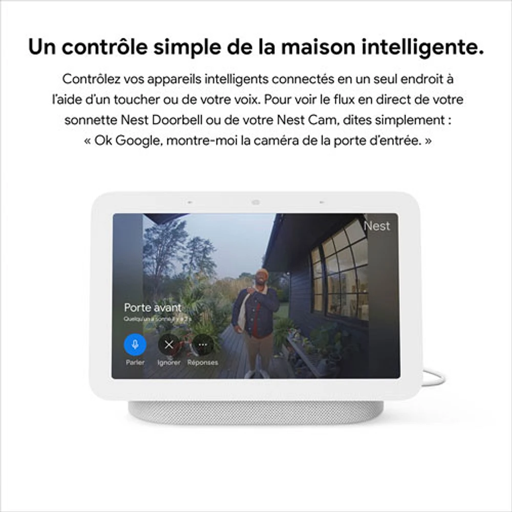 Écran intelligent Nest Hub de Google (2e gén.) avec Assistant Google - Craie