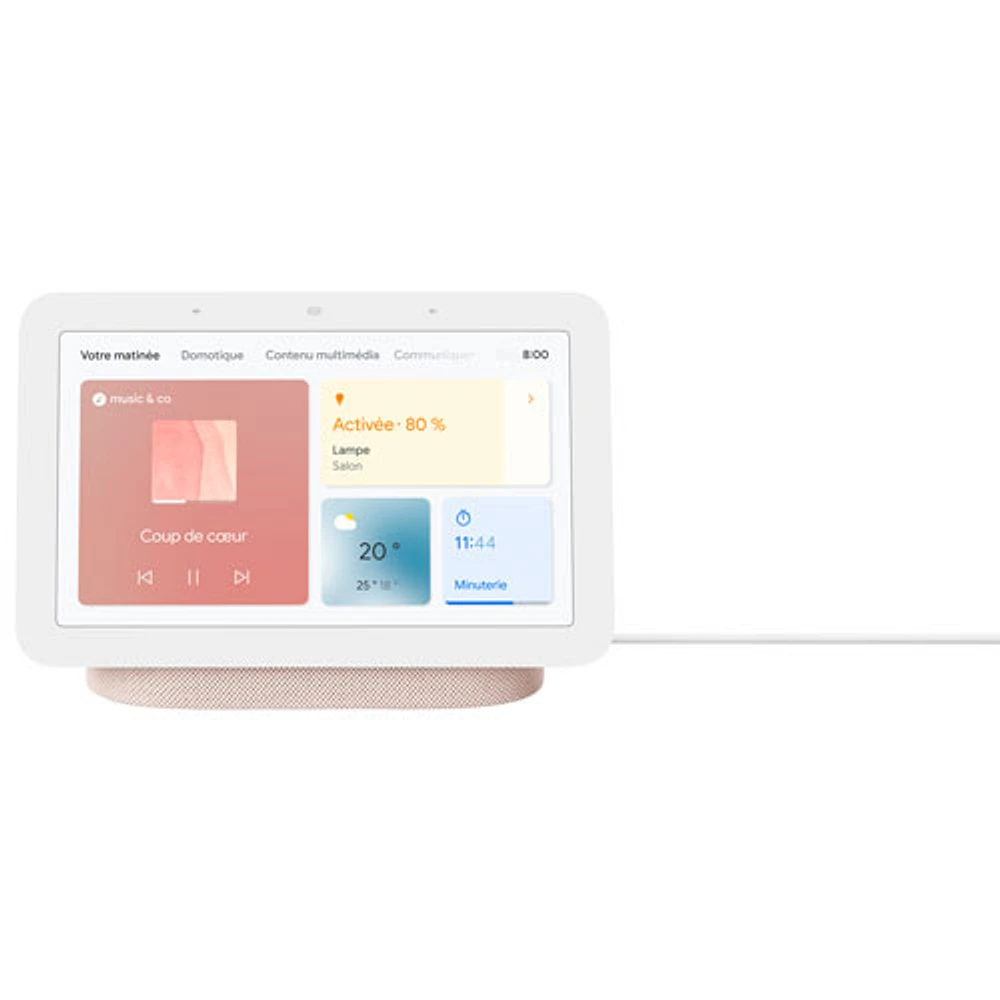 Écran intelligent Nest Hub de Google (2e gén.) avec Assistant Google - Craie