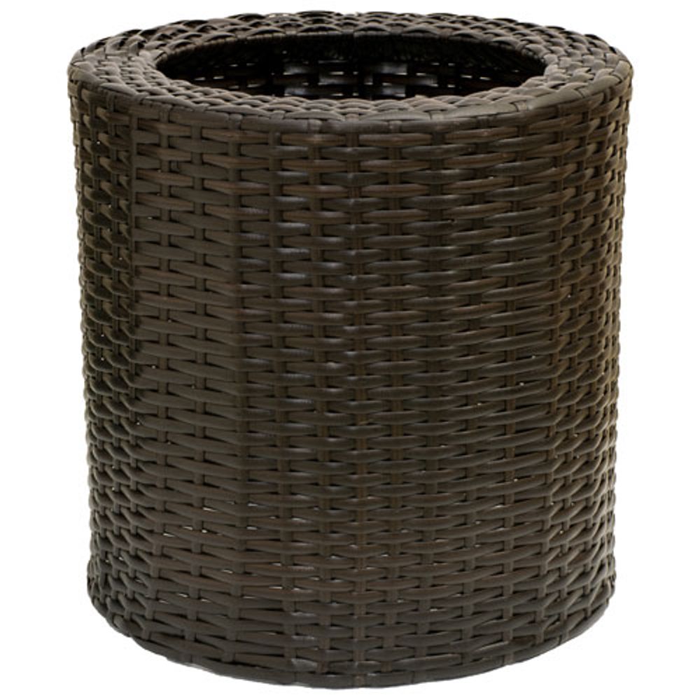 Grapevine Tall Round Wicker Planter - Brown