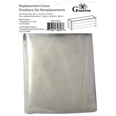 Grapevine Replacement Plastic Liner for 46" Rectangular Planter (PL10004)