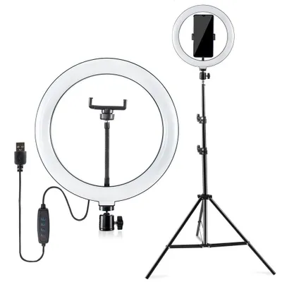 PANDACO Selfie LED Ring Light w/ Tripod Mount