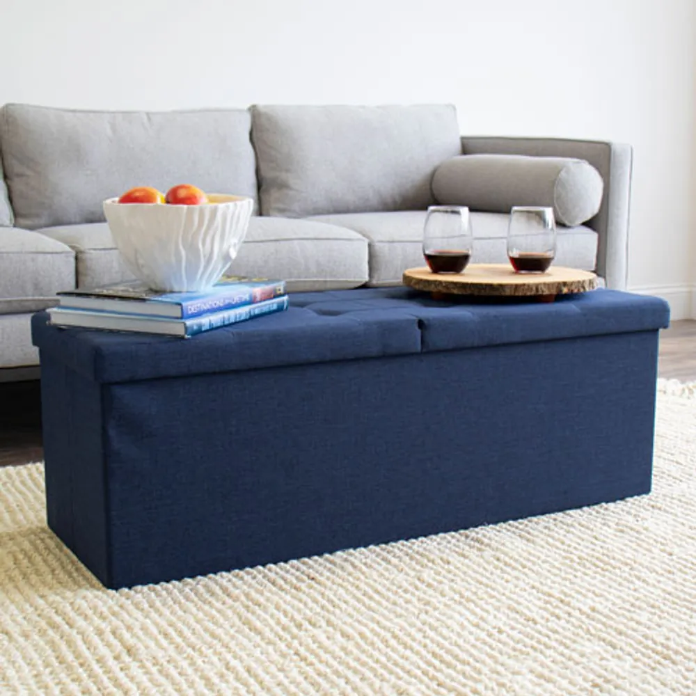 Humble Crew Collapsible Storage Bench Ottoman - Navy